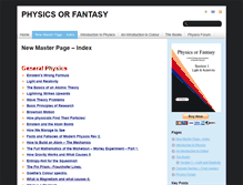 Tablet Screenshot of physicsorfantasy.co.uk